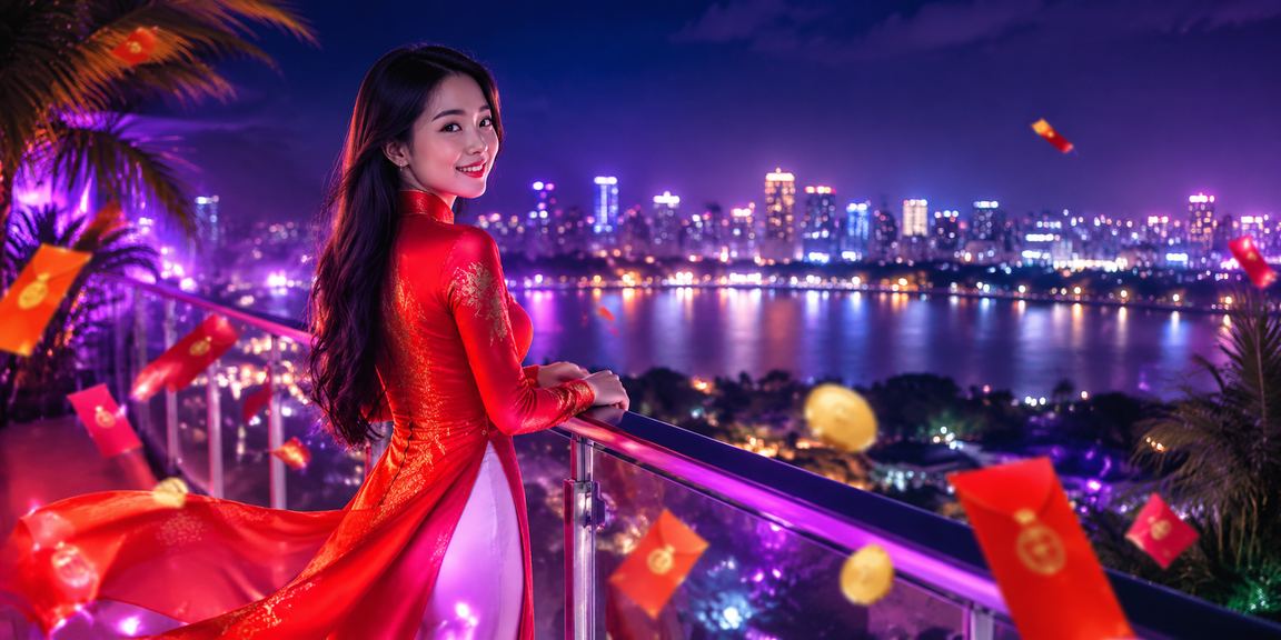Cô gái áo dài Hà Nội nhận phong bì đỏ thưởng nạp tiền dịp Tết tại 319